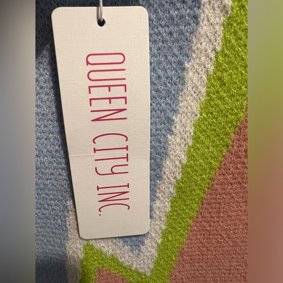 NWT Miss Sparkling Pale Blue Lightning Bolt Sweater Knit Skirt - Picture 6 of 7